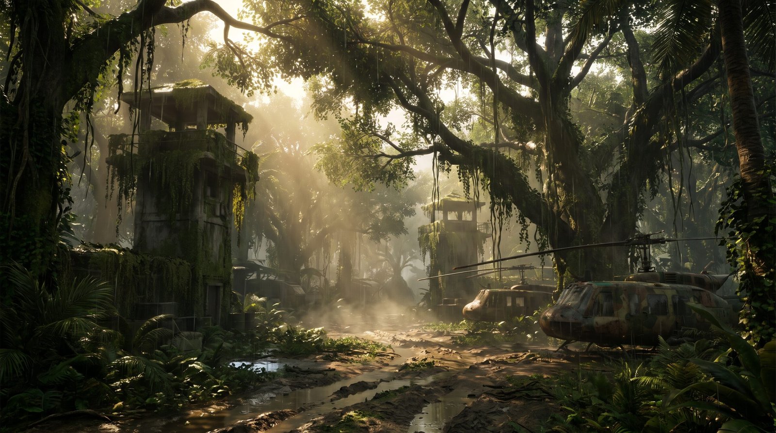 Silent Jungle Outpost Wallpaper